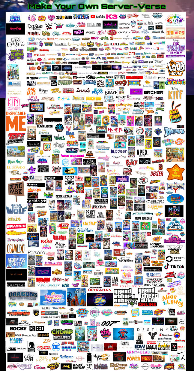 My Own Server-Verse (My Version) V16 by melvin764g on DeviantArt