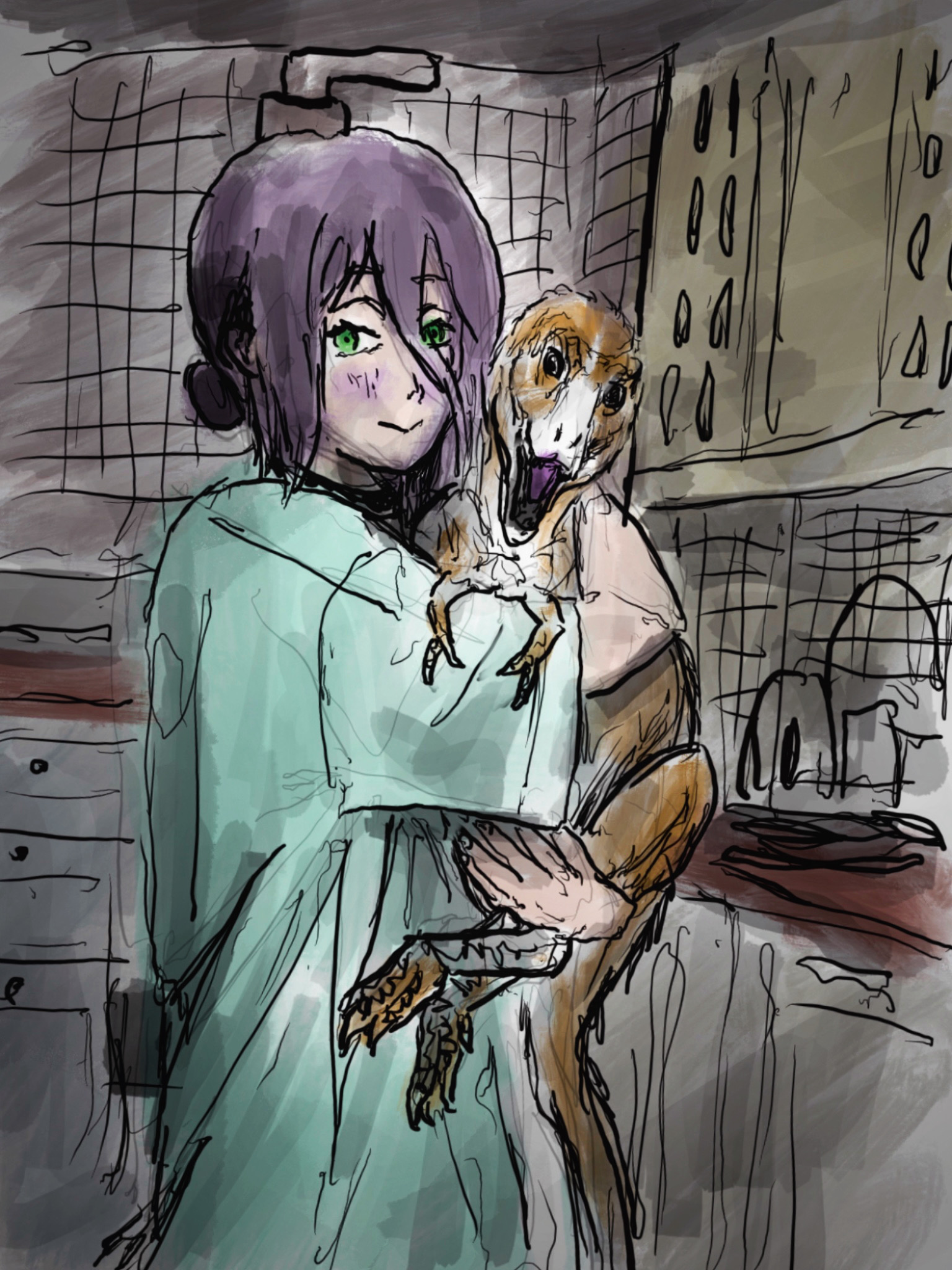 Reze and baby T.rex by nogain98 on DeviantArt