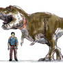 T.rex with human