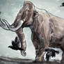 Mammuthus trogontherii and crow