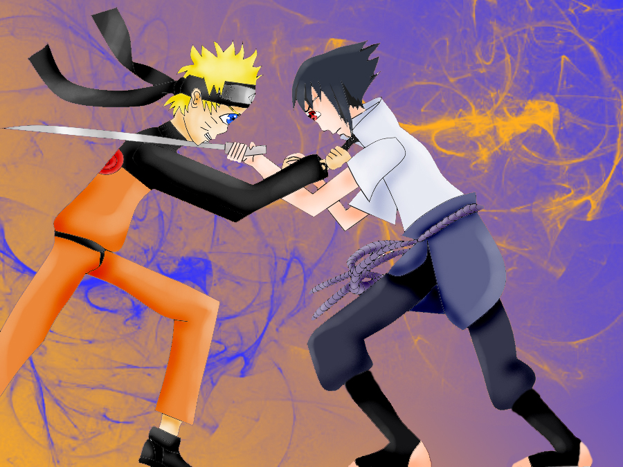 Sasuke And Narutofight Color By Namunam123 On DeviantArt.