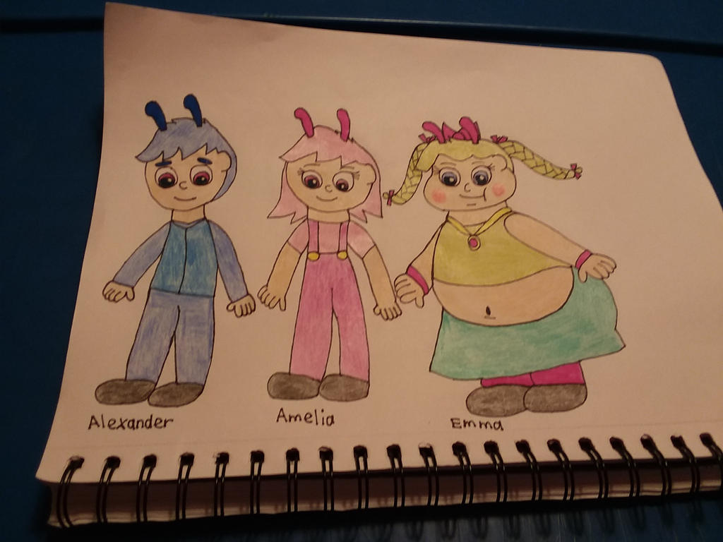 Humalien Kid Heimlich and Karen's children humanized by BriMG29 on DeviantArt