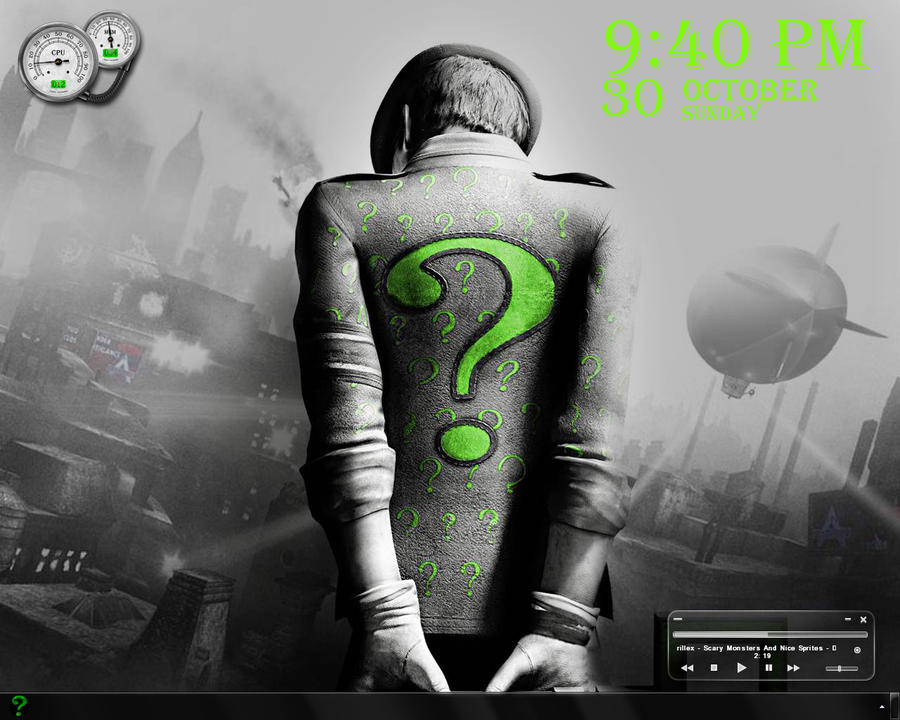 The Riddler Desktop Theme by Wigglewormz on DeviantArt