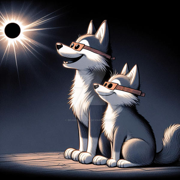Eclipse And Rabbits Watching an Eclipse by bramblekitten on DeviantArt