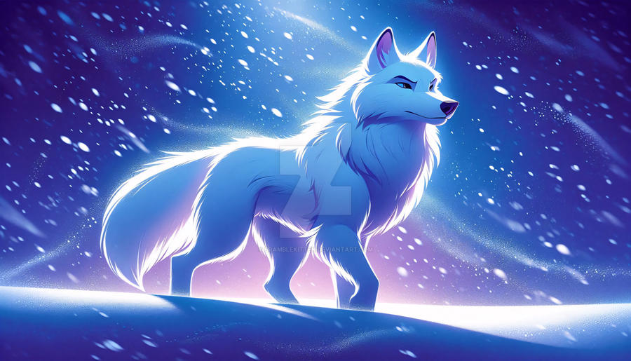 White Wolf in the Snow by bramblekitten on DeviantArt