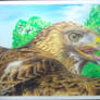Golden Eagle - Colored pencil art by Denis.W