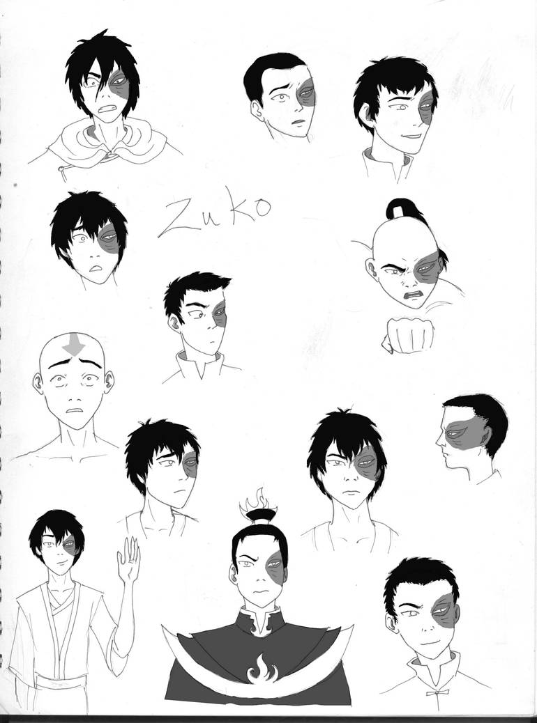 Zuko Character Model Zuko Character Sheet by roo-111 on DeviantArt