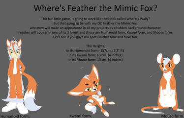 Where's Feather the Mimic Fox? Look at description