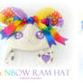 Rainbow Ram Hat