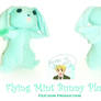 Flying Mint Bunny Plushie