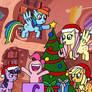 Decorating the Tree with the Ponies