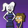 CJ and Eileen in Blue and Black Dress