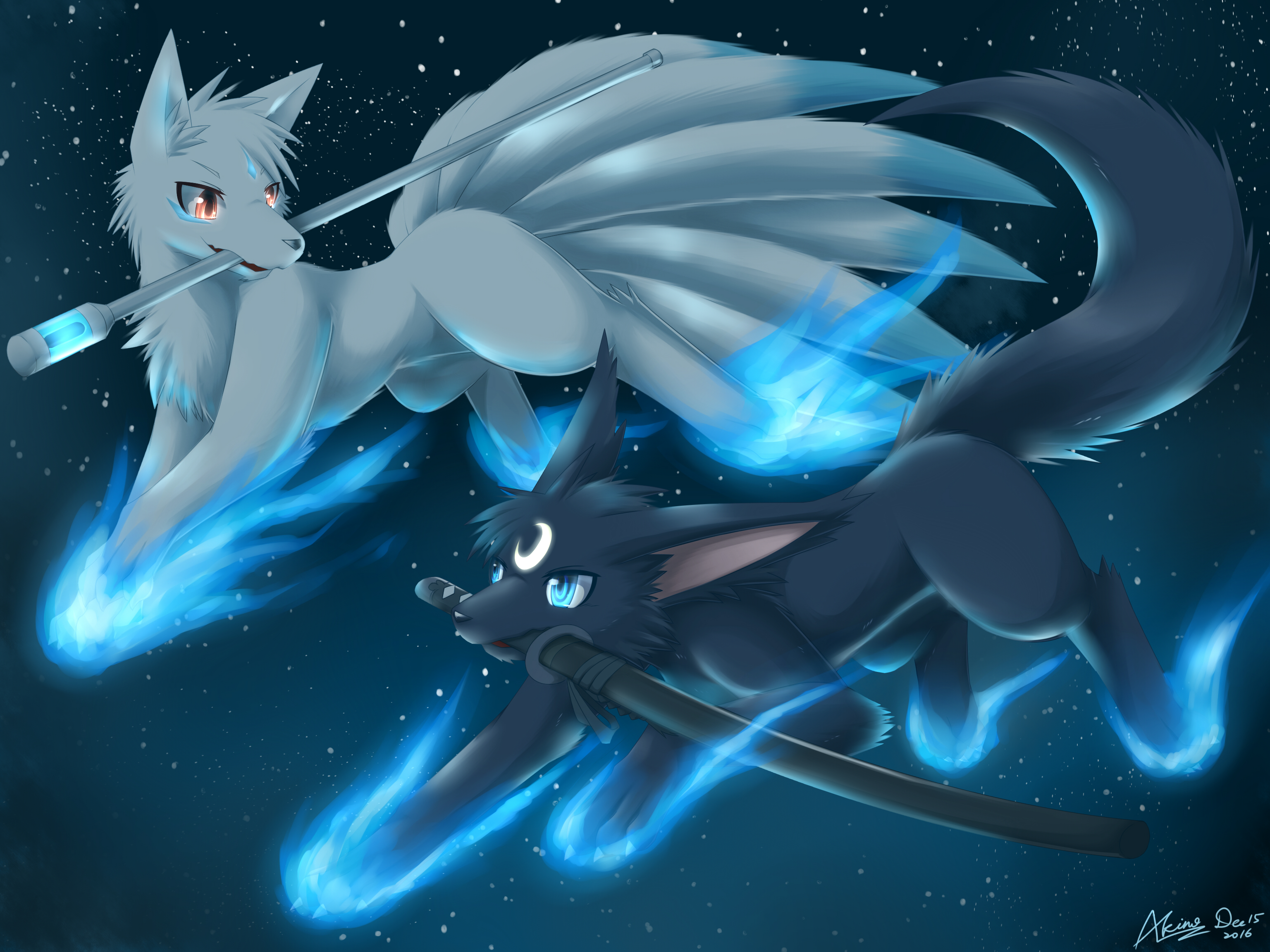 Black Magic Fox vs White Fairy Fox