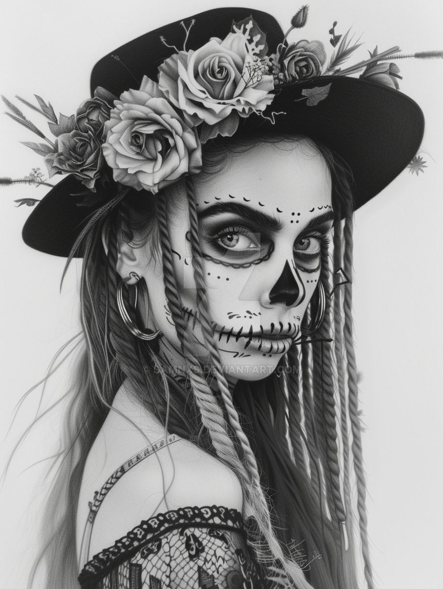 Cara Delevingne La Catrina Sketch