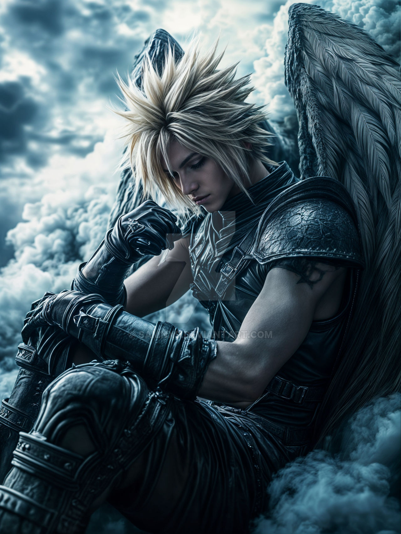 Cloud Strife as Fallen Angel