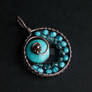 Round turquoise pendant