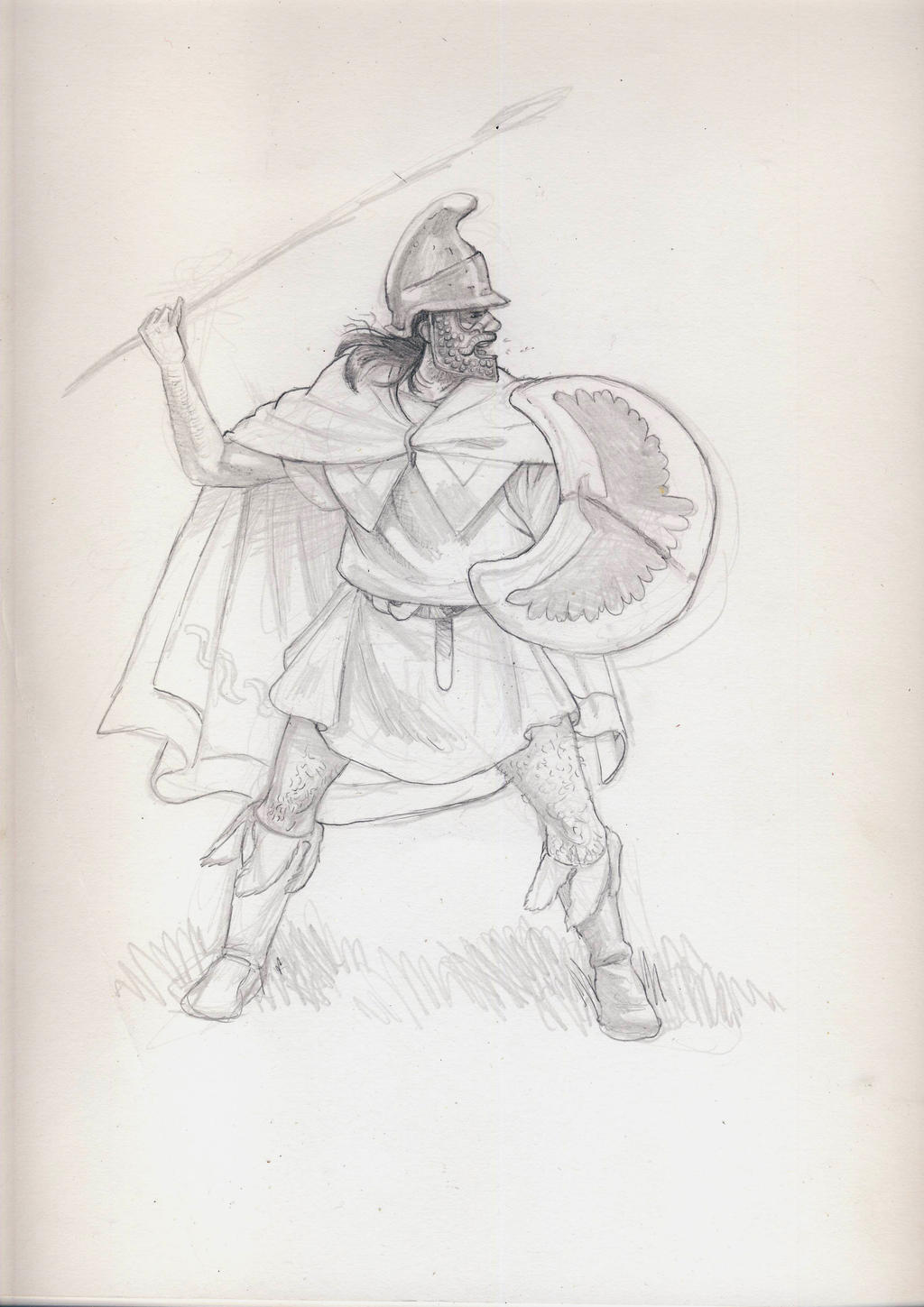 Thracian Peltast sketch