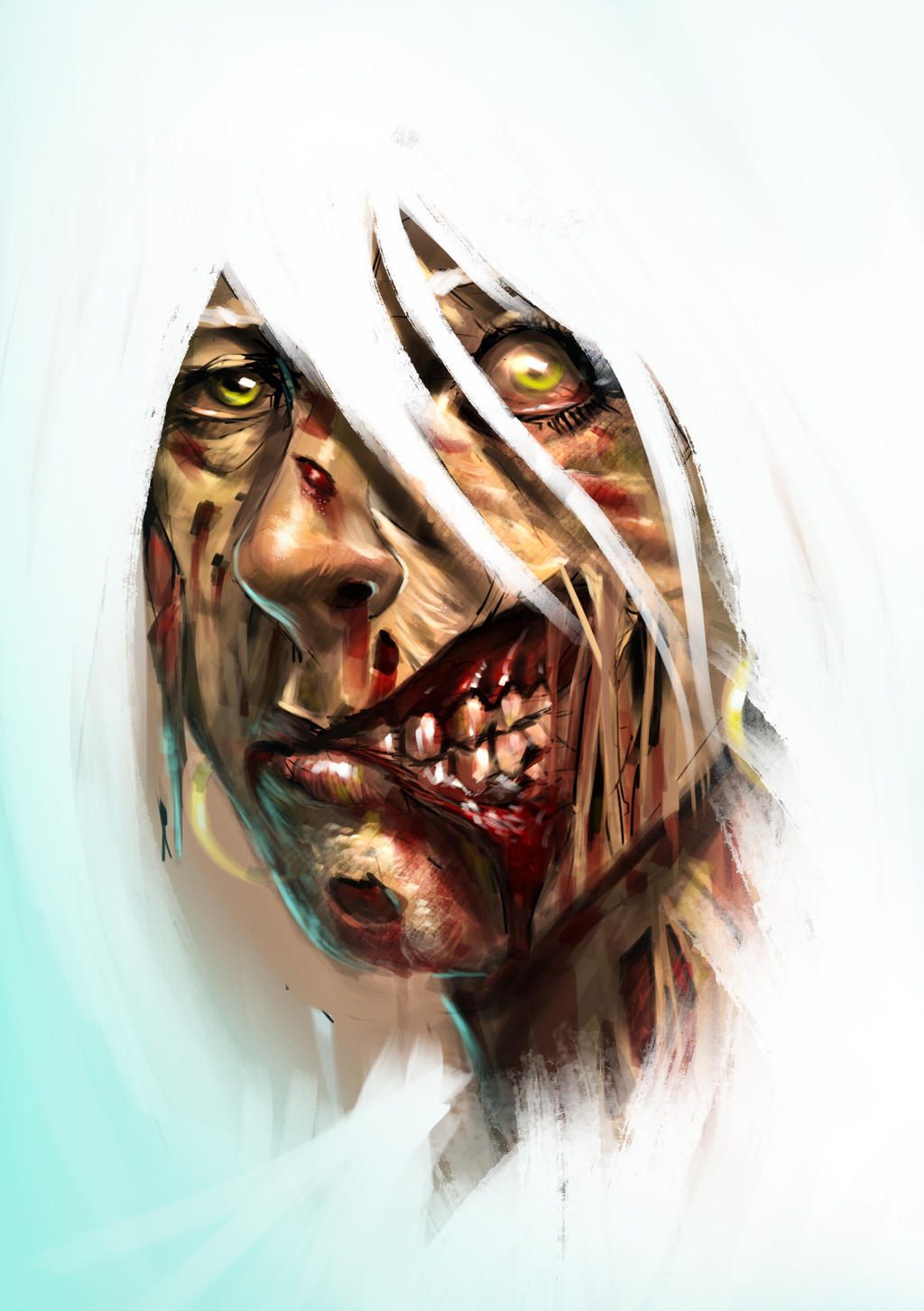 Zombie girl with video