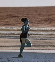 Running at the beach