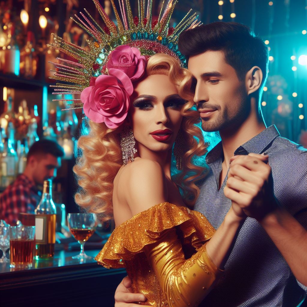 Man Using Drag Man dances with beautiful drag queen at the bar by FeminineFantasy7 on ...