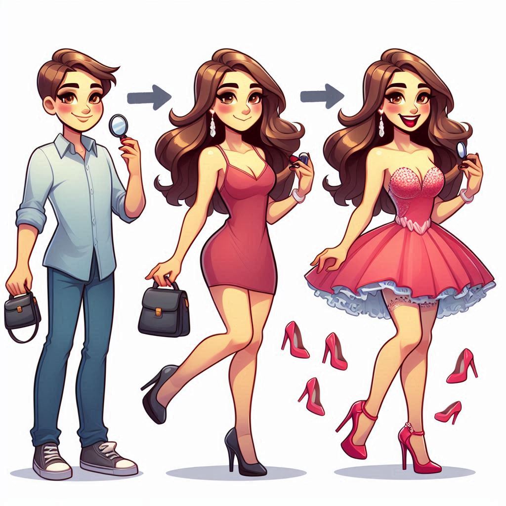 Cartoon Transformation Process Pretty cute cartoon mtf transformation! by FeminineFantasy7 on DeviantArt