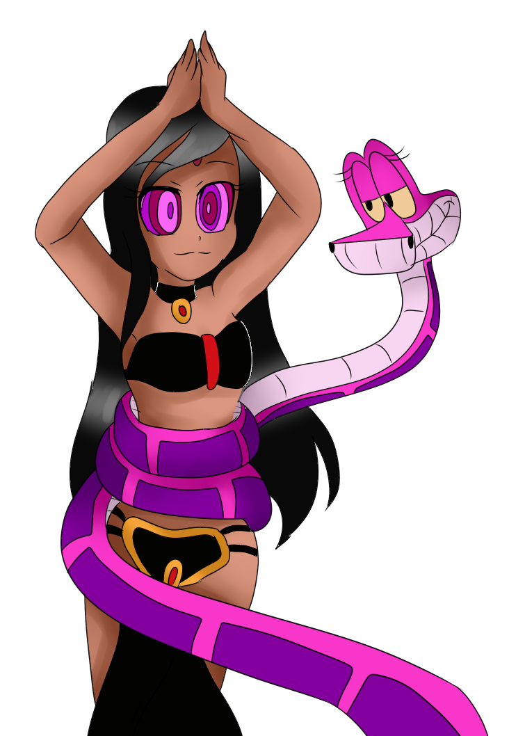 [Commission]Pink Kaa and Mari