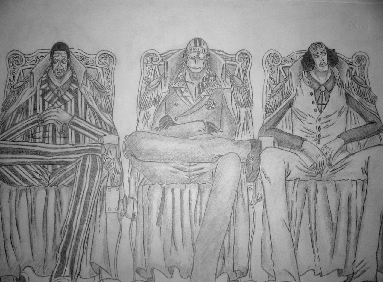 Tree Admerals One Piece three admirals by Kizaru90 on DeviantArt
