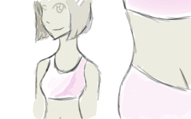 more Caraline swimsuit doodles