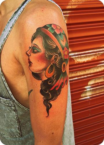 girl on arm