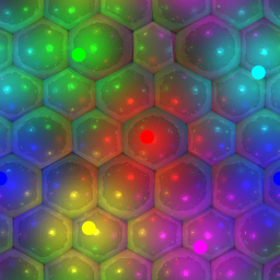 Hex blobs with lights