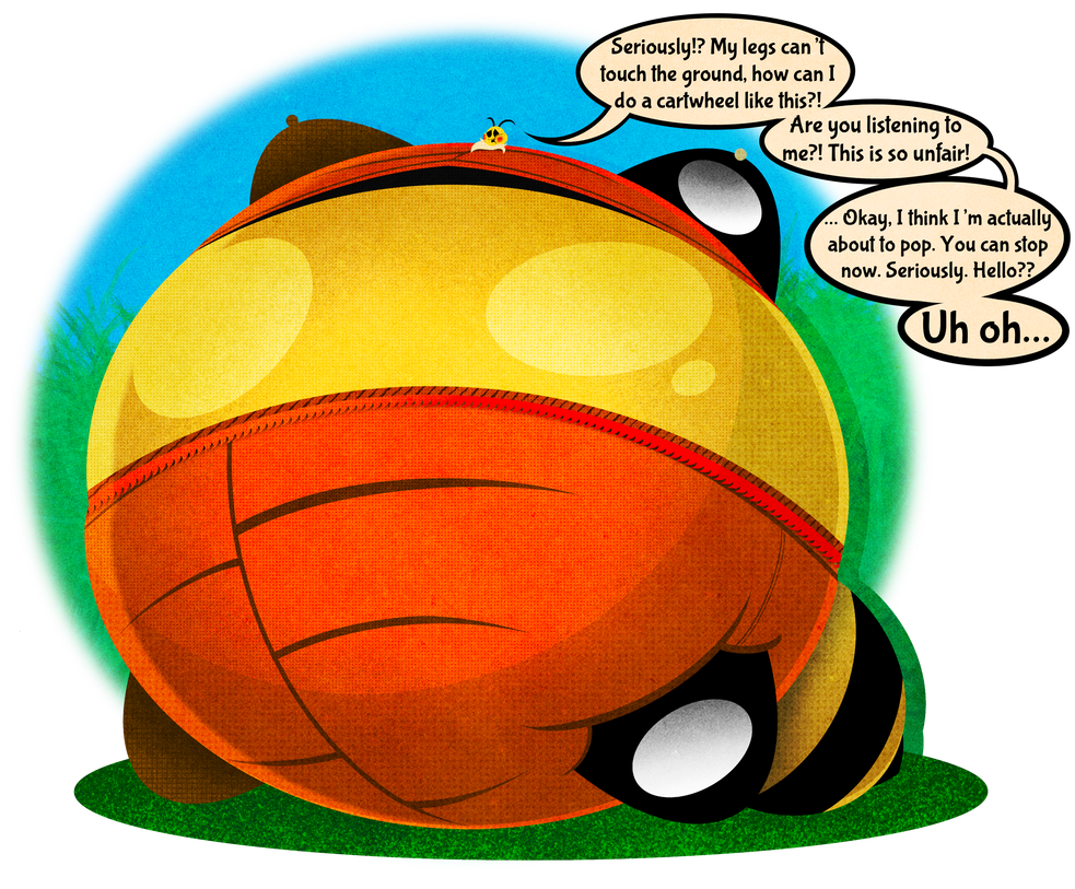 (COMMISSION) BEE Cheerfully More Full! by InflateResponsibly on DeviantArt