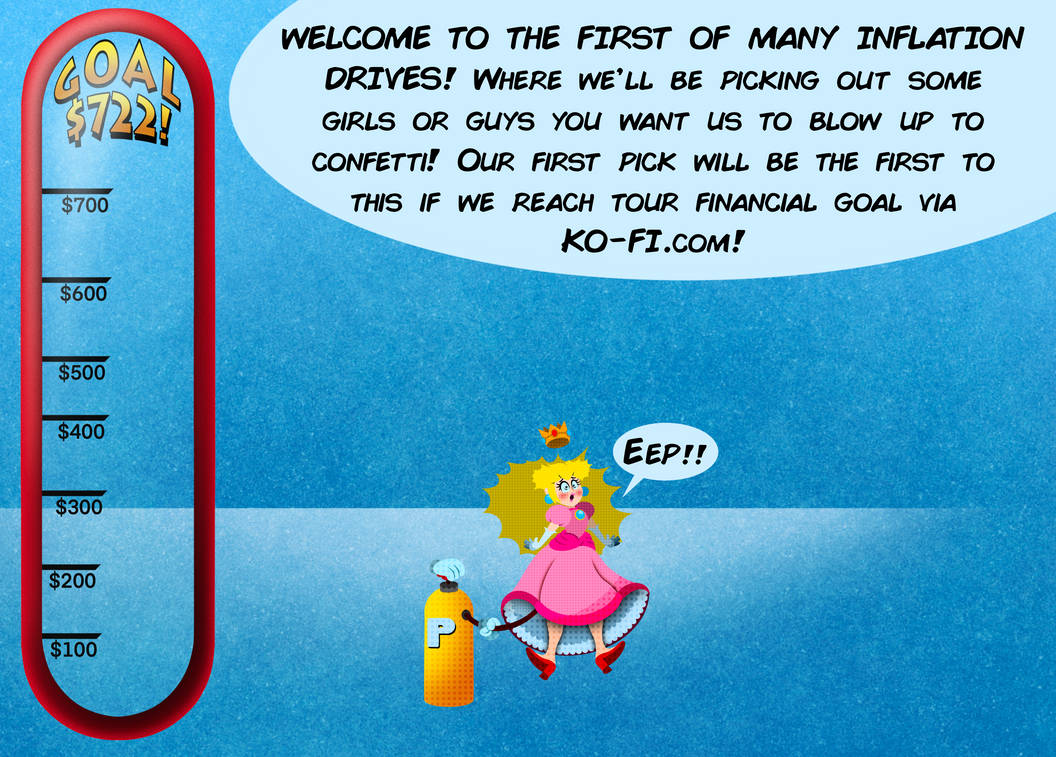 Inflating Princess Peach (1/?) by InflateResponsibly on DeviantArt