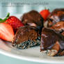 Poppy seed cookies with chocolate mousse