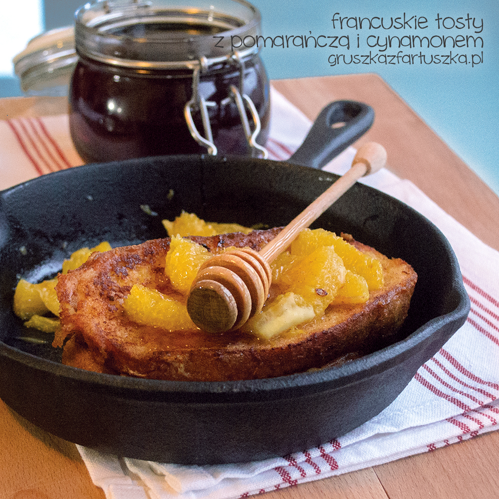 french toast with orange, cinnamon and maple syrup