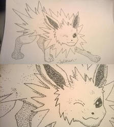 Jolteon Dotwork | Pokemon