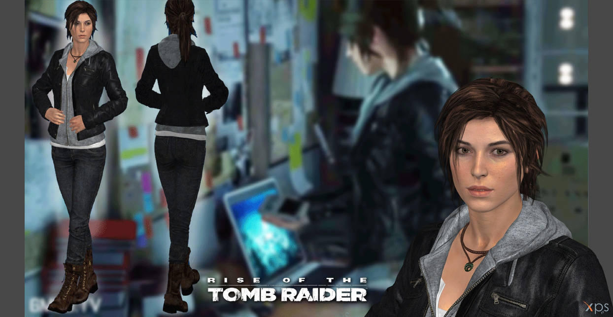 ROTTR Lara leather jacket (original head update) by IsmaelUchihaSan