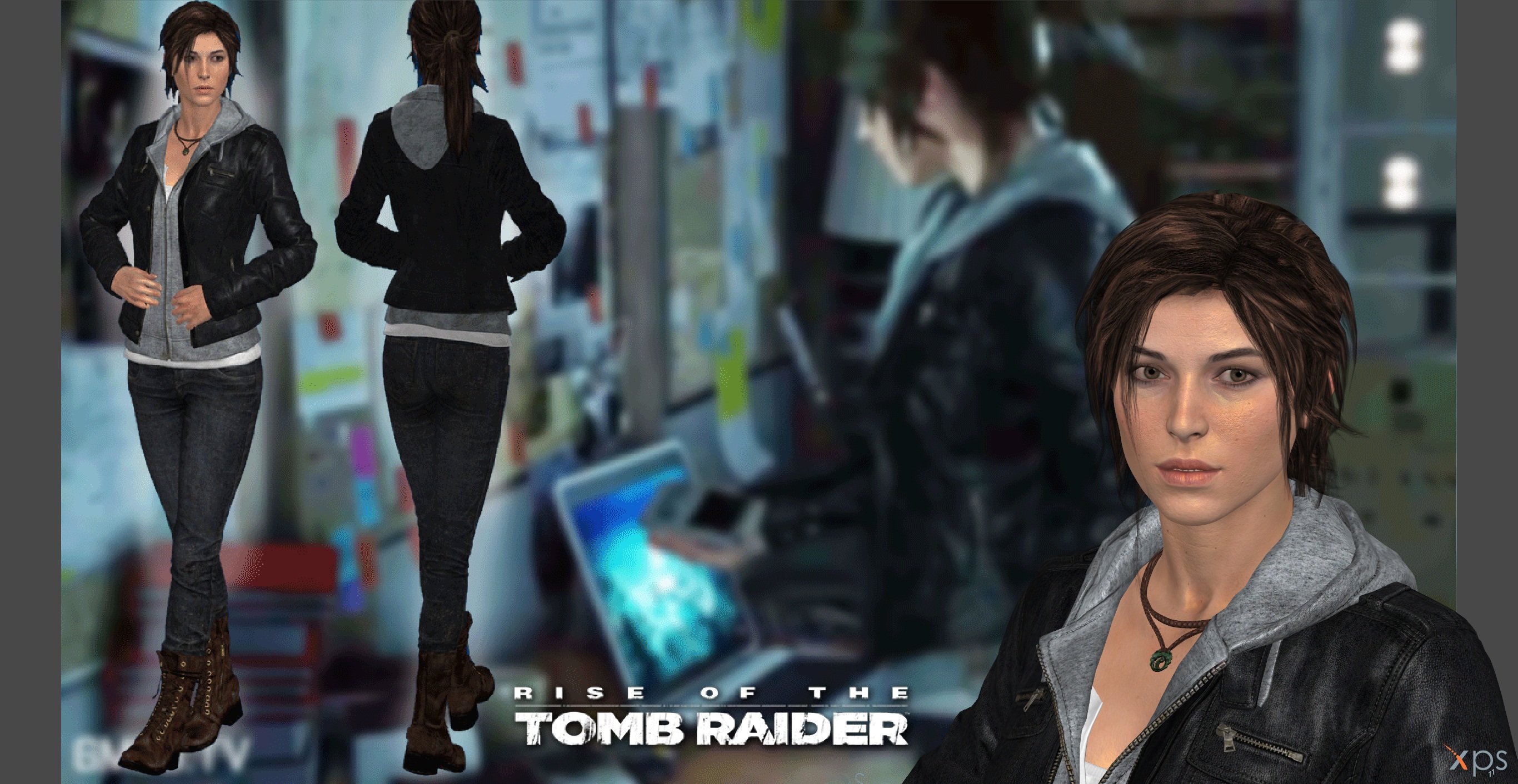 ROTTR Lara leather jacket (original head update) by IsmaelUchihaSan