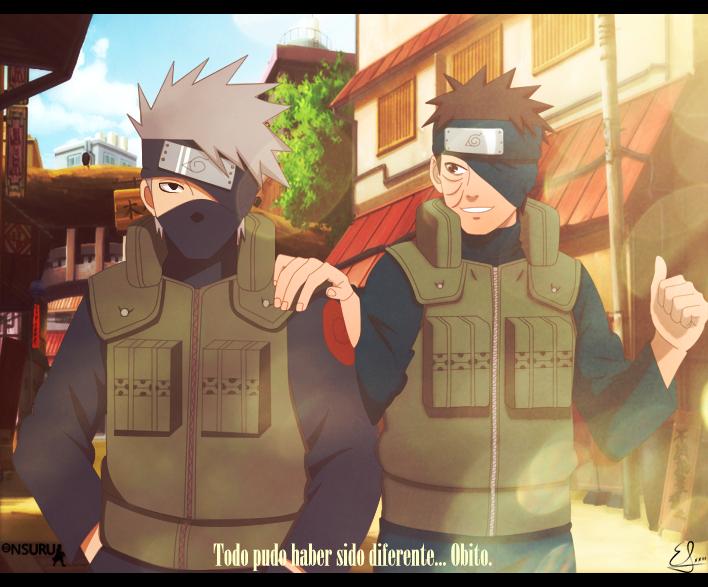 Kakashi y Obito una realidad alternativa