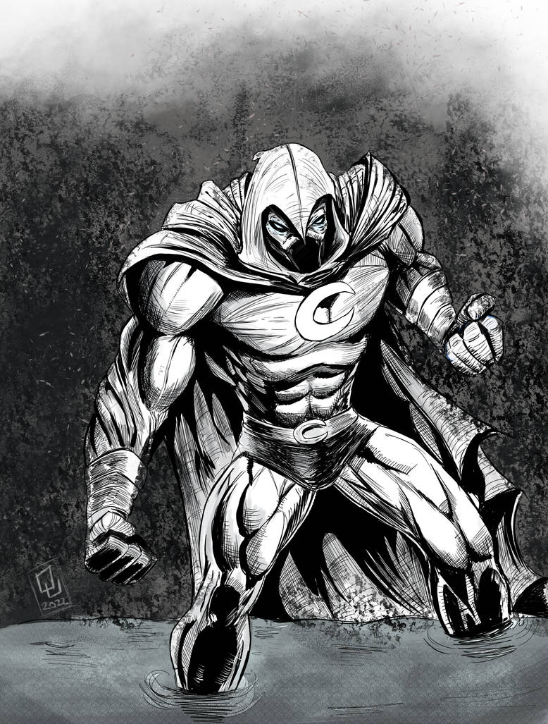 Moon Knight Inks Moon Knight- inks by Quirkeee on DeviantArt