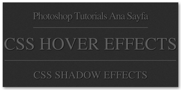 CSS Text Shadow, Hover Effects