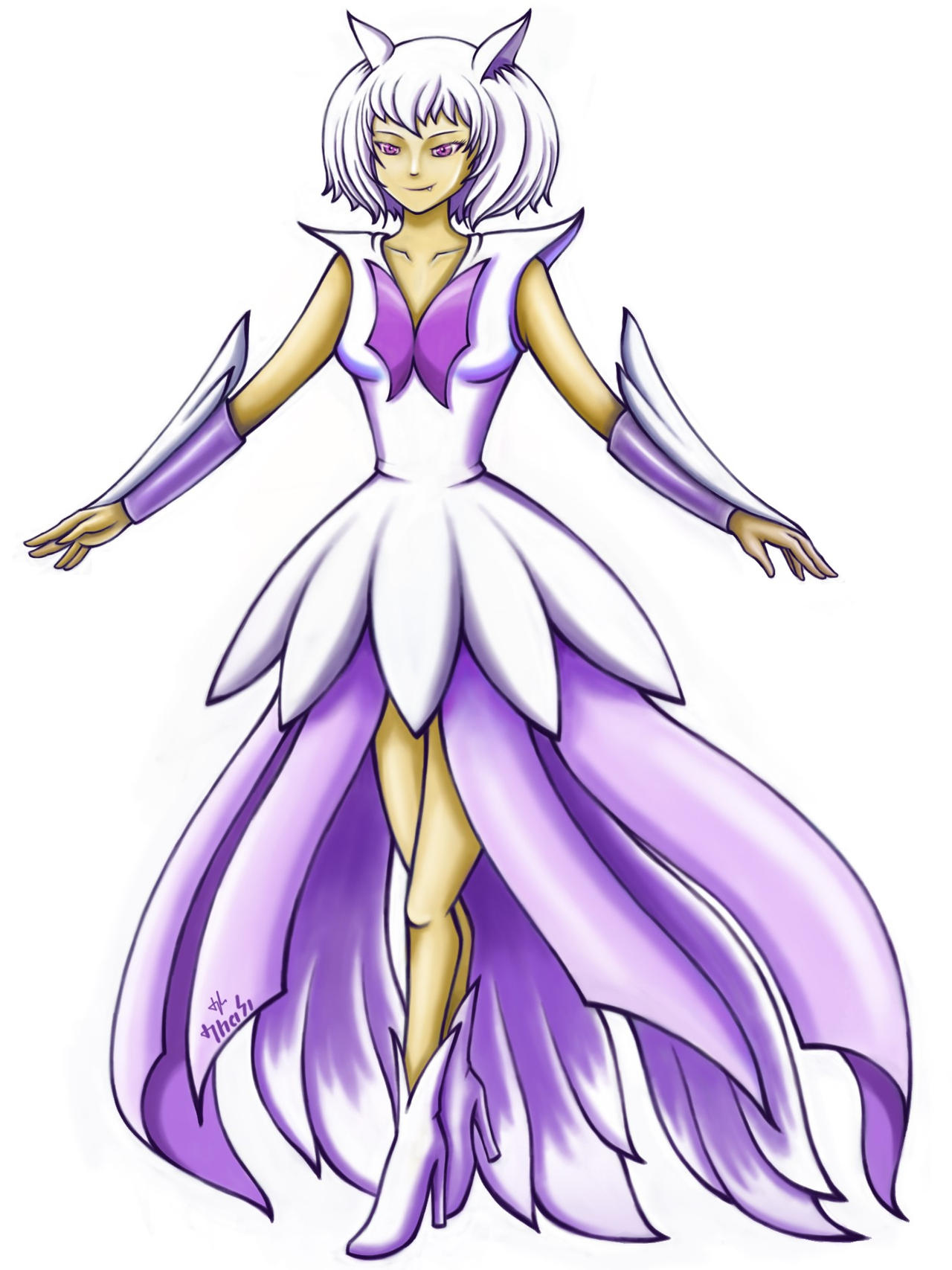 Three-Tailed Fox by ThasiVox on DeviantArt