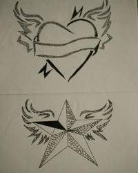 my first try at tribal tatoo drawing... ... 