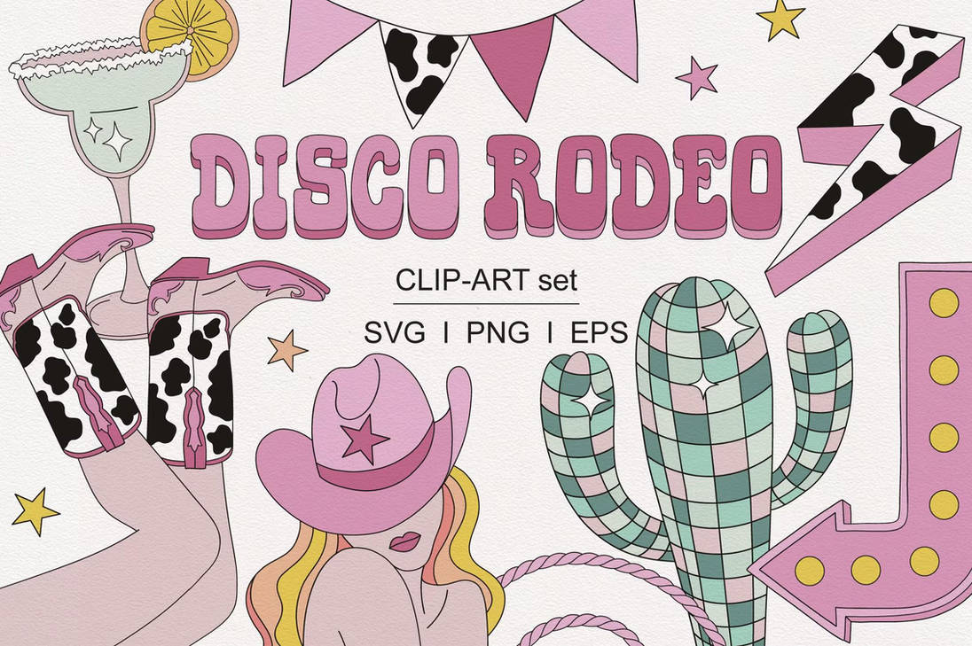What Is Rodeo Rave Theme Western Disco Rodeo clipart set by nexesotuvutap on DeviantArt
