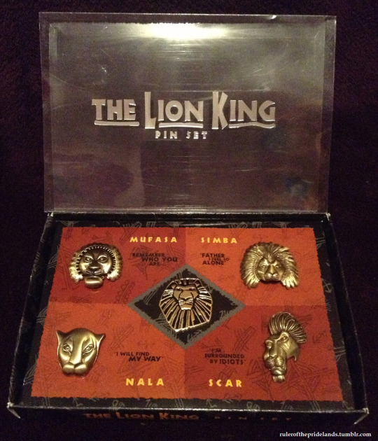 Lion King Musical Set of Five Pins