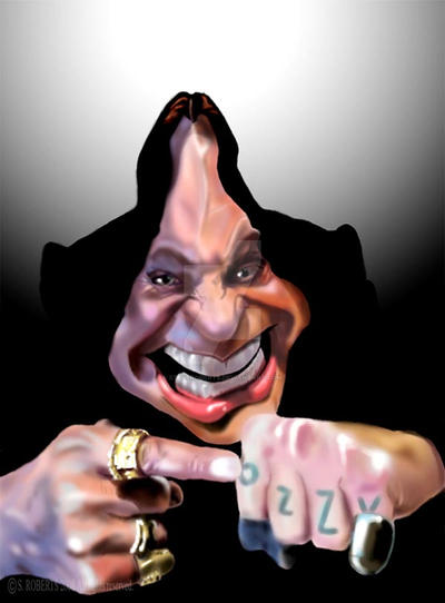 Ozzy Osbourne caricature