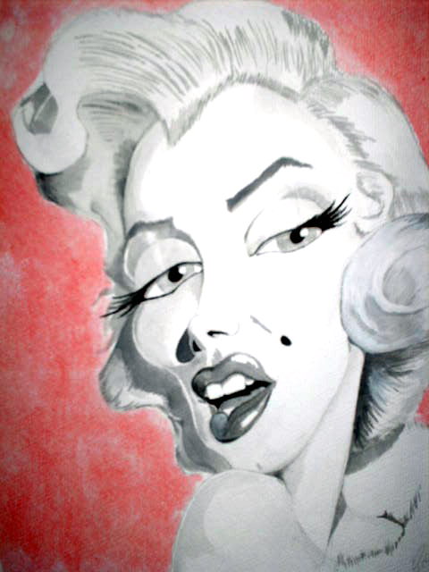 Marilyn Monroe caricature