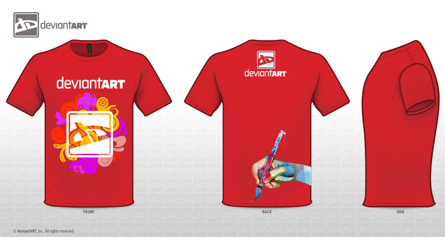 deviantart t shirt red