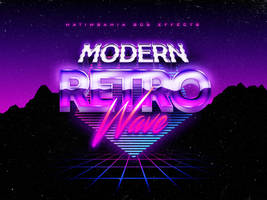 Retro wave TEXT EFFECT - HatimBahia 80s Effects