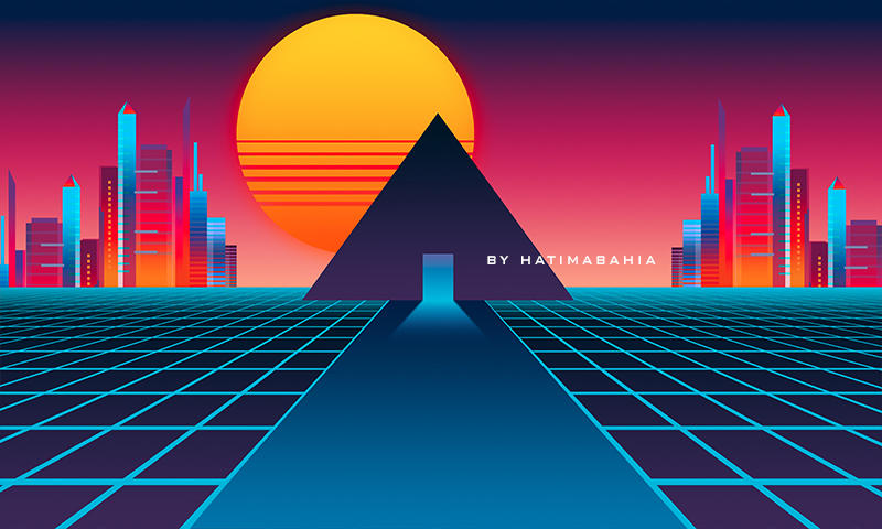 PREMIUM! Retrowave, Synthwave kit l 200 Shape by hatimbahia on DeviantArt