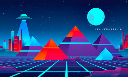 PREMIUM! Retrowave, Synthwave kit l 200 Shape